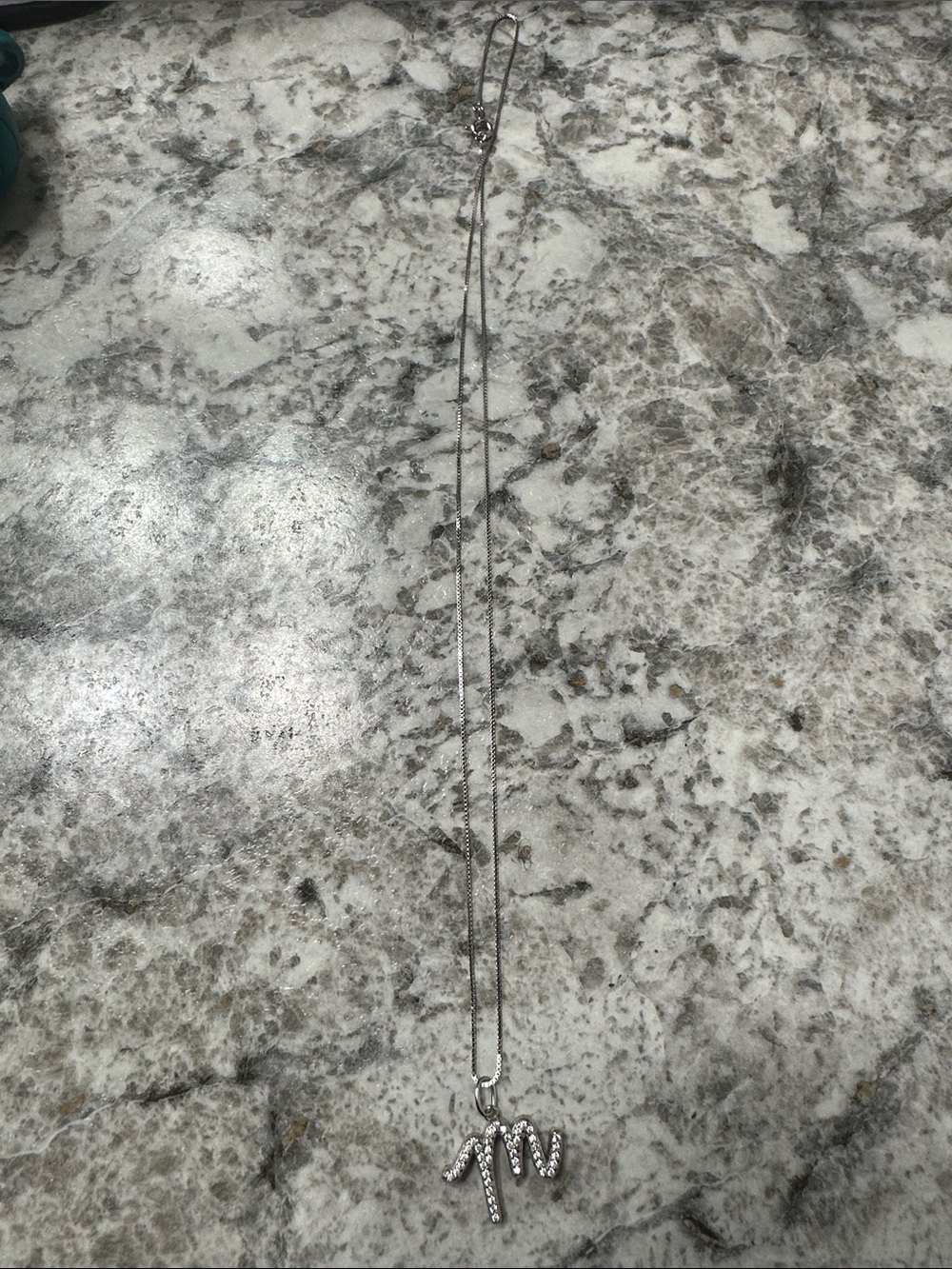 belk Silver Sparkling Candy Cane Pendant Necklace